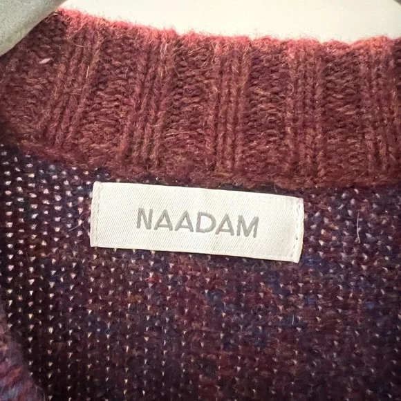NAADAM Black and Purple Crew Neck Sweater - Picture 3 of 4